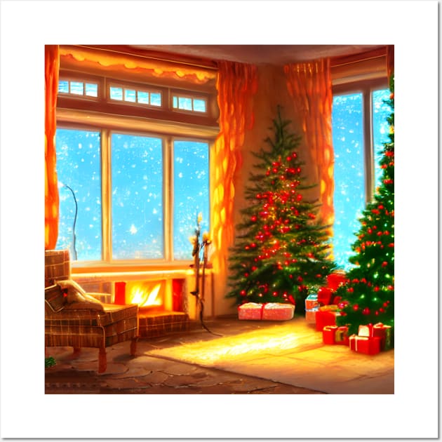 Christmas Season Feelings with Warm Wishes Heartfelt Snowing Introvert Life Wall Art by DaysuCollege